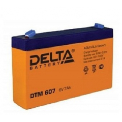 Аккумулятор 6 В, 7 Ач DTM 607 Delta