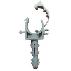 Держатель d=25 защелка и дюбель (51325) (Распродажа. На складе 3 шт.)