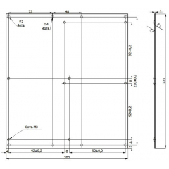 Пластина для устан-ки 4-х отражат. к ИПДЛ-Д-I/4P (Распродажа. На складе 7 шт.)