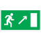 Пластик (Е 05)  Направление к эвакуационному выходу направо вверх