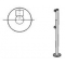 Стойка ограждения с отв. под фиксатор L-образн.(2 муфты слева, под повор.створку и секцию) (Praktika)