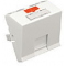 Модуль адаптер (лицевая панель) роз. информ., 45x45,  RJ, 1 вход наклон, бел. (87021)