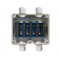 Коробка КРП 5 жил / DALI / DMX распределительная пластиковая 5x4 (нажимные клеммы)