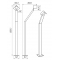 Стойка кнопки выхода Аякс наклонная исп.00 (на асфальт), черная
