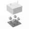 Коробка огнестойкая для кабель-канала 40-0460-FR2.5-8 Е15-Е120 RAL9003 85х85х45 (44 шт/кор) Промрукав