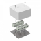 Коробка огнестойкая для кабель-канала 40-0460-FR6.0-12 Е15-Е120 RAL9003 85х85х45 (44 шт/кор) Промрукав