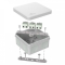Коробка огнестойкая для о/п двухкомпонентная 60-0210-FR2.5-6 Е15-Е120 RAL7035 80х80х40 Промрукав