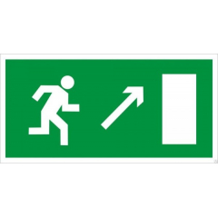 Пленка фотолюм Jessup Е05  Направление к эвакуационному выходу направо вверх