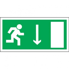 Пластик (Е 09)  Указатель двери эвакуационного выхода (правосторонний)