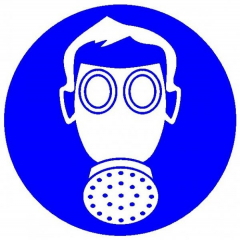 Пластик (М-04)  Работать в средствах защиты органов дыхания