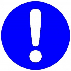 Пластик (М-11)  Общий предписывающий знак (прочие предписания)