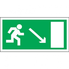 Плёнка (Е 07)  Направление к эвакуационному выходу направо вниз