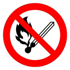 Плёнка (Р-02)  Запрещается пользоваться открытым огнем и курить