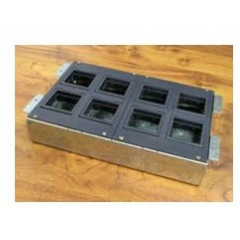 BOX/8 Коробка с суппортами для люка в пол на 8 модулей (45х45мм), для заливки в бетон, сталь