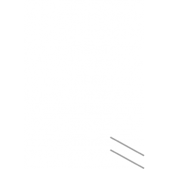 Поручень ограждения двойной со сквозным средним отверстием (Длина трубы L=1532) (Praktika)