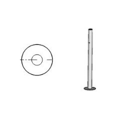 Стойка ограждения односторонняя (с отверстием  для фиксации створки, секции) (Praktika)