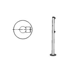 Стойка ограждения с отв.  под фиксатор базовая (Praktika)