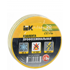 Изолента (желто-зеленая) 19х20мм морозостойкая