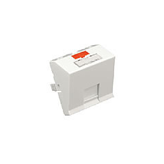 Модуль адаптер (лицевая панель) роз. информ., 45x45,  RJ, 1 вход наклон, бел. (87021)