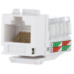 RJ-45 Модуль инф.розетки 110/Krone 6 кат.,бел.(87645)
