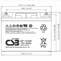 GP12400 I CSB Аккумулятор