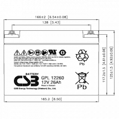 GPL12260 CSB Аккумулятор