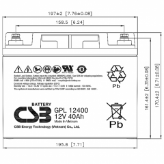 GPL12400 I CSB Аккумулятор