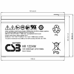 HR1224W F2 F1 CSB Аккумулятор