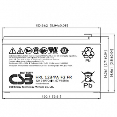 HRL1234W F2 FR CSB Аккумулятор
