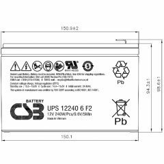 UPS122406 F2 CSB Аккумулятор