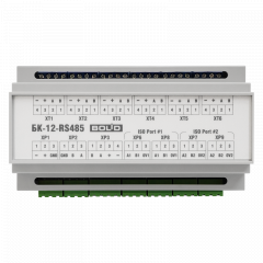 БК-12-RS485-01 - Блок коммутации для установки в шкафы, боксы. Две внешних линии RS485 и одна внутренняя. Питание 12 В.