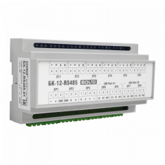 БК-12-RS485-01 - Блок коммутации для установки в шкафы, боксы. Две внешних линии RS485 и одна внутренняя. Питание 12 В.