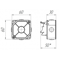 КСП-DIN-70 (250х230х100) АЯКС PUSH-IN