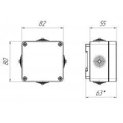 КСП-DIN-С220-7 (82х80х55) АЯКС (со световой индикацией)