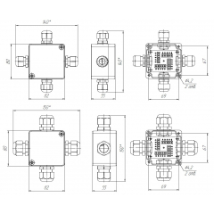 Коробка КРП 5 жил / DALI / DMX распределительная пластиковая 5x4 (винтовые клеммы)