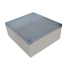 Корпус пластиковый АЯКС 250x230x100, IP65/IP66 (абс-пластик) с прозрачной крышкой