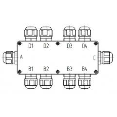 Коробка распределительная 195х80х75 АЯКС-КР (макс)