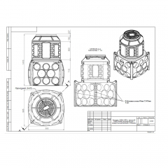 Пластиковый колодец КН-1000 H1400 с крышкой D560 мм (модификация с предустановленными кабельными стойками)