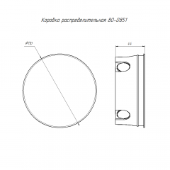Коробка распределительная 80-0851 для с/п безгалогенная (HF) 106х42 (92шт/кор) Промрукав