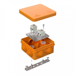 Коробка огнестойкая для о/п 40-0210-FR1.5-4 Е15-Е120 RAL2004 80х80х40 (44 шт/кор) Промрукав