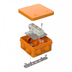 Коробка огнестойкая для о/п 40-0210-FR2.5-6 Е15-Е120 RAL2004 80х80х40 (44 шт/кор) Промрукав