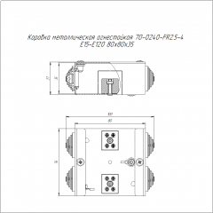 Коробка металлическая огнестойкая 70-0240-FR2.5-4 Е15-Е120 80х80х35 Промрукав