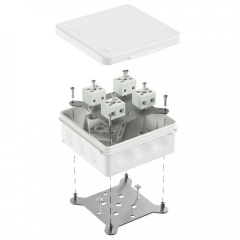 Коробка огнестойкая для о/п двухкомпонентная 60-0303-FR6.0-8 Е15-Е120 RAL9003 100х100х40 (16 шт/кор) Промрукав