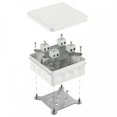 Коробка огнестойкая для о/п двухкомпонентная 60-0303-FR2.5-8 Е15-Е120 RAL9003 100х100х40 (16 шт/кор) Промрукав