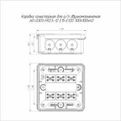 Коробка огнестойкая для о/п двухкомпонентная 60-0303-FR2.5-12 Е15-Е120 RAL9003 100х100х40 (16 шт/кор) Промрукав
