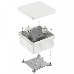Коробка огнестойкая для о/п двухкомпонентная 60-0300-FR2.5-4 Е15-Е120 RAL9003 100х100х50 (14 шт/уп) Промрукав