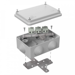 Коробка огнестойкая для о/п 40-0340-FR1.5-6 Е15-Е120 RAL7035 120х80х50 (23 шт/кор) Промрукав