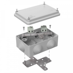 Коробка огнестойкая для о/п 40-0340-FR1.5-4 Е15-Е120 RAL7035 120х80х50 (23 шт/кор) Промрукав