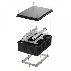 Коробка огнестойкая для о/п 40-0320-FR2.5-28 Е15-Е120 RAL9005 200х150х75 (5 шт/кор) Промрукав
