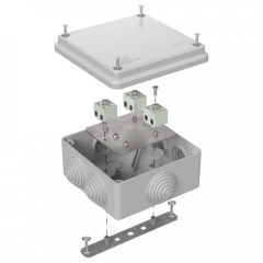 Коробка огнестойкая для о/п 40-0300-FR1.5-6 Е15-Е120 RAL7035 100х100х50 (14 шт/кор) Промрукав